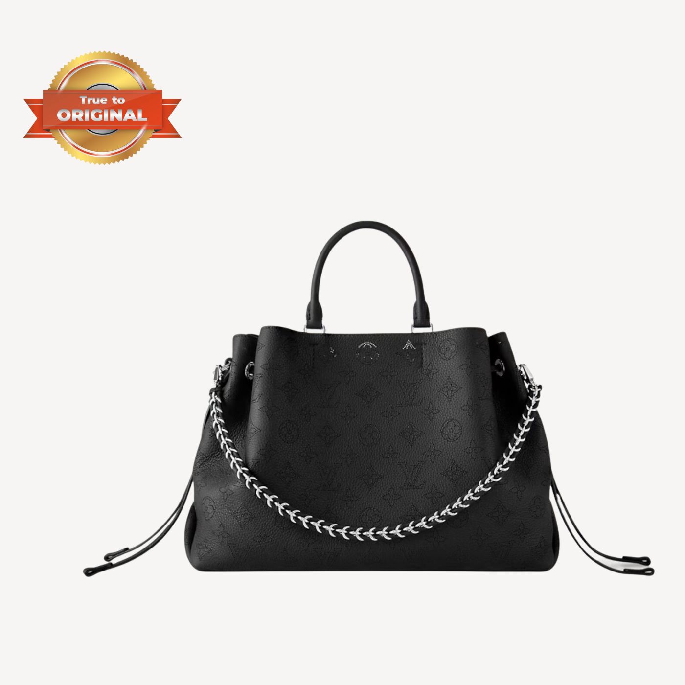 [True-to-ORIGINAL] Louis Vuitton Bella Tote Mahina Black For Women 12.6in/32cm